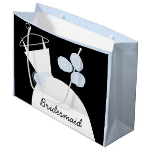 Bruine bruidsbridesmaïde zwarte pastel groot large cadeauzakje