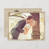 bruine bruiloft Dank u Briefkaart (Voorkant / Achterkant)