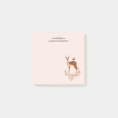bruine bruin met vogel en Rozen Post-it® Notes (Voorkant)