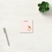 bruine bruin met vogel en Rozen Post-it® Notes (Kantoor)
