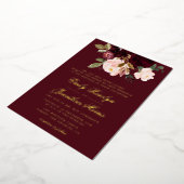 bruine bruine bruine bruiloft folie uitnodiging (Gedraaid)