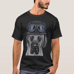 Bruine bruine bruine dragende motorfiets Helmet T-shirt