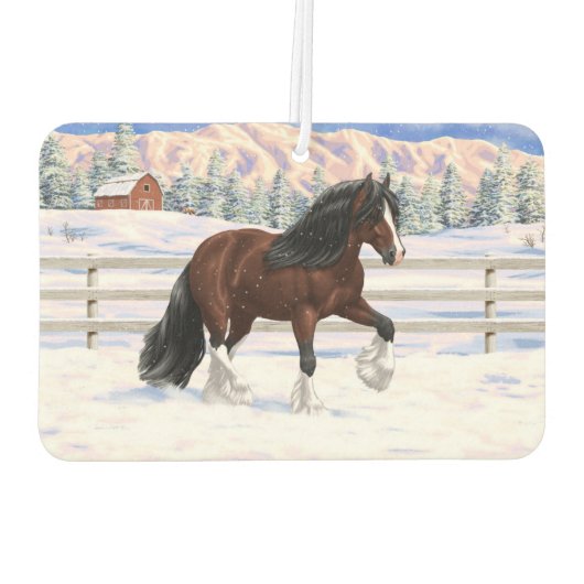 Bruine bruine bypsy verkenner in sneeuw luchtverfrisser (Achterkant)