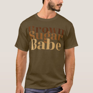 Bruine bruine suikerbiet Babe Zwarte Geschiedenis T-shirt