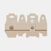 Bruine Buffalo Gingham Bedankdoosjes (Uitgevouwen)