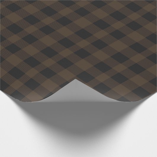 Bruine Buffalo Pset Check Cadeaupapier (Hoek)