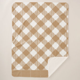 Bruine Buffalo ruit  Sherpa Deken