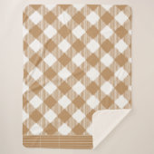 Bruine Buffelplaid Sherpa Deken (Voorkant)