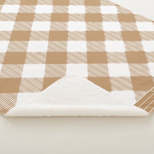 Bruine Buffelplaid Sherpa Deken (3/4)