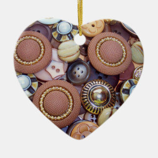 Bruine Buttonnen, Kerstversiering Keramisch Ornament