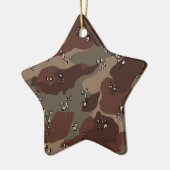 Bruine Camo Keramisch Ornament (Links)