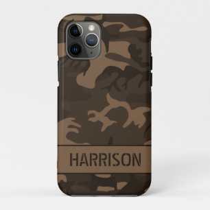 Bruine camouflage iPhone 11 pro hoesje