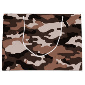 Bruine camouflage Grote Gift Bag Groot Cadeauzakje (Voorkant)
