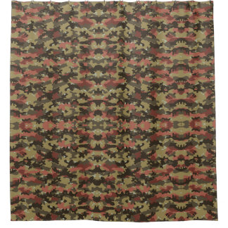 Bruine Camouflage Textuur Douchegordijn