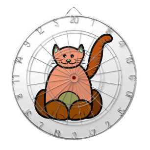 Bruine cartoon dartbord
