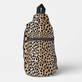 Bruine Cheetah Print Cross Body Tas Rugzak