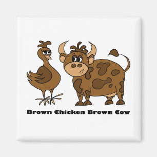 Bruine Chicken Brown Cow - Magnet Magneet