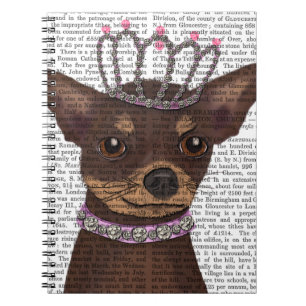 Bruine Chihuahua En Tiara Notitieboek