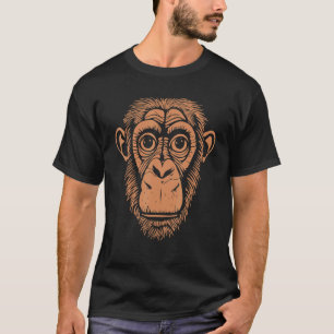 Bruine chimpansee - Ape not Monkey - Cute Chimp T-shirt