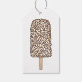 Bruine chocolade Eclair Ice Cream Popsium Labels Cadeaulabel (Voorkant)