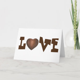 Bruine chocolade Snoep LOVE Valentijnsdag Feestdagen Kaart