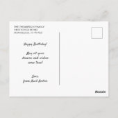 Bruine chocolade Sprinkles Doughnut | Geboortedag Briefkaart (Achterkant)