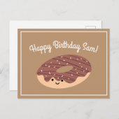 Bruine Chocolade Verjaardag Briefkaart (Voorkant / Achterkant)