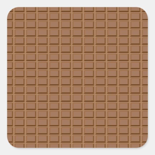 Bruine chocoladeklaver vierkante sticker (Voorkant)