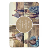 Bruine cirkel ontwerp foto opslaan van de datum ma magneet (Verticaal)