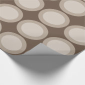 Bruine cirkels cadeaupapier (Hoek)