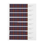 Bruine Clan Plaid Wrap Adresetiketten (Vel)