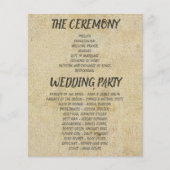 Bruine  Classic Wedding Programma's (Voorkant)