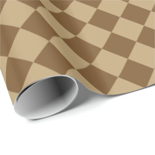 Bruine combinatie diamantpatroon door STaylor Cadeaupapier