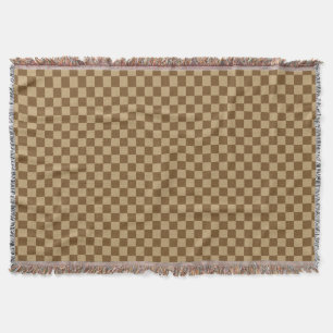 Bruine Combinatie Klassiek Checkerboard Deken