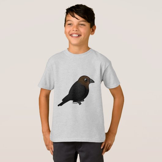 Bruine cowbird t-shirt (Voorkant volledig)