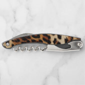 Bruine Crème Leopard Dierenprint Kurkentrekker (Achterkant)