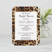 Bruine crème luipaard dier kaart (Staand voorkant)