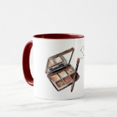 Bruine Crème Make-up Oogschaduw Mok (Voorkant links)