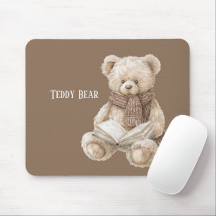 Bruine Crème Teddybeer Boek Muismat