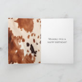 Bruine Crème Zuidwest Cowhide  Kaart (Binnen)