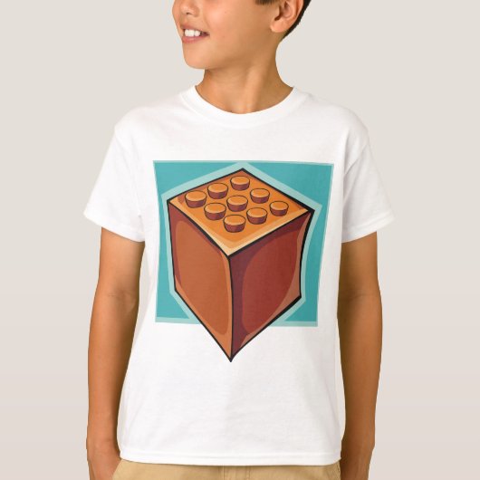 Bruine Cube T-shirt (Voorkant)