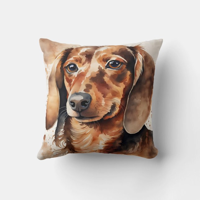 Bruine Dachshund  Kussen (Achterkant)