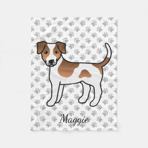 Bruine Deens-Zweedse boerderijhond Cartoon-hond me Fleece Deken