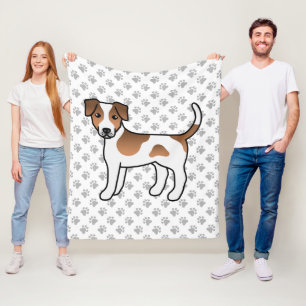 Bruine Deens-Zweedse boerderijhond Schattige Carto Fleece Deken