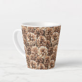 Bruine dennenappels latte mok (Linkerhoek)