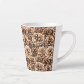 Bruine dennenappels latte mok (Rechts)
