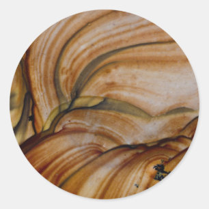 Bruine Deschutes-jaspis Ronde Sticker