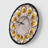 Bruine Deviled Eggs Dish Keuken Decor Grote Klok (Hoek)