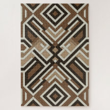 Bruine Diamant Doolhof | Moderne Geometrische Puzz