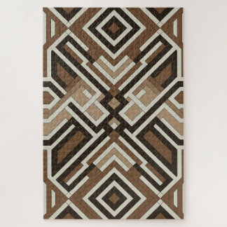 Bruine Diamant Doolhof | Moderne Geometrische Puzz Legpuzzel